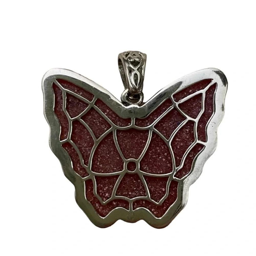 Thulite Silver Pendant